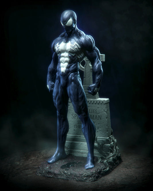 Symbiote Spiderman Statue 3D-Printed Kit
