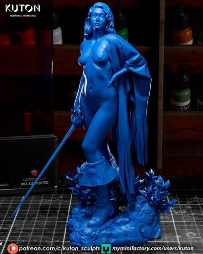 The Fencer Statue 3D-Printed Kit