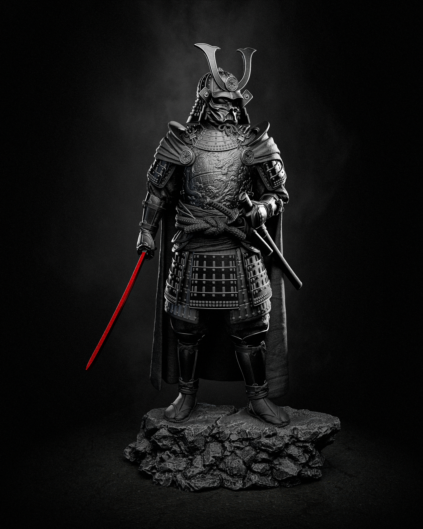 Darth Vader Samurai Statue 3D-Printed Kit