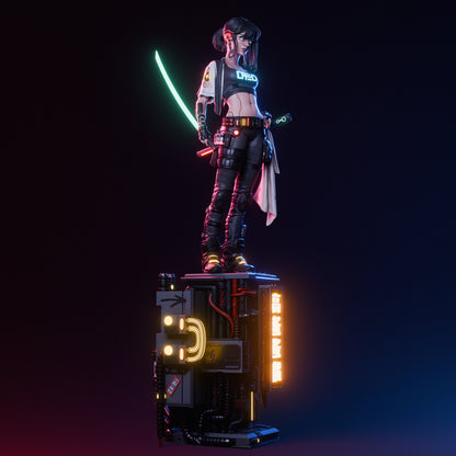 Cyber Samurai Statue 3D-Printed Kit