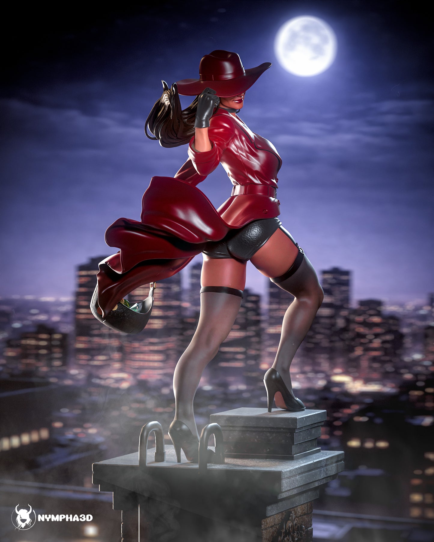 Carmen Sandiego Statue 3D-Printed Kit