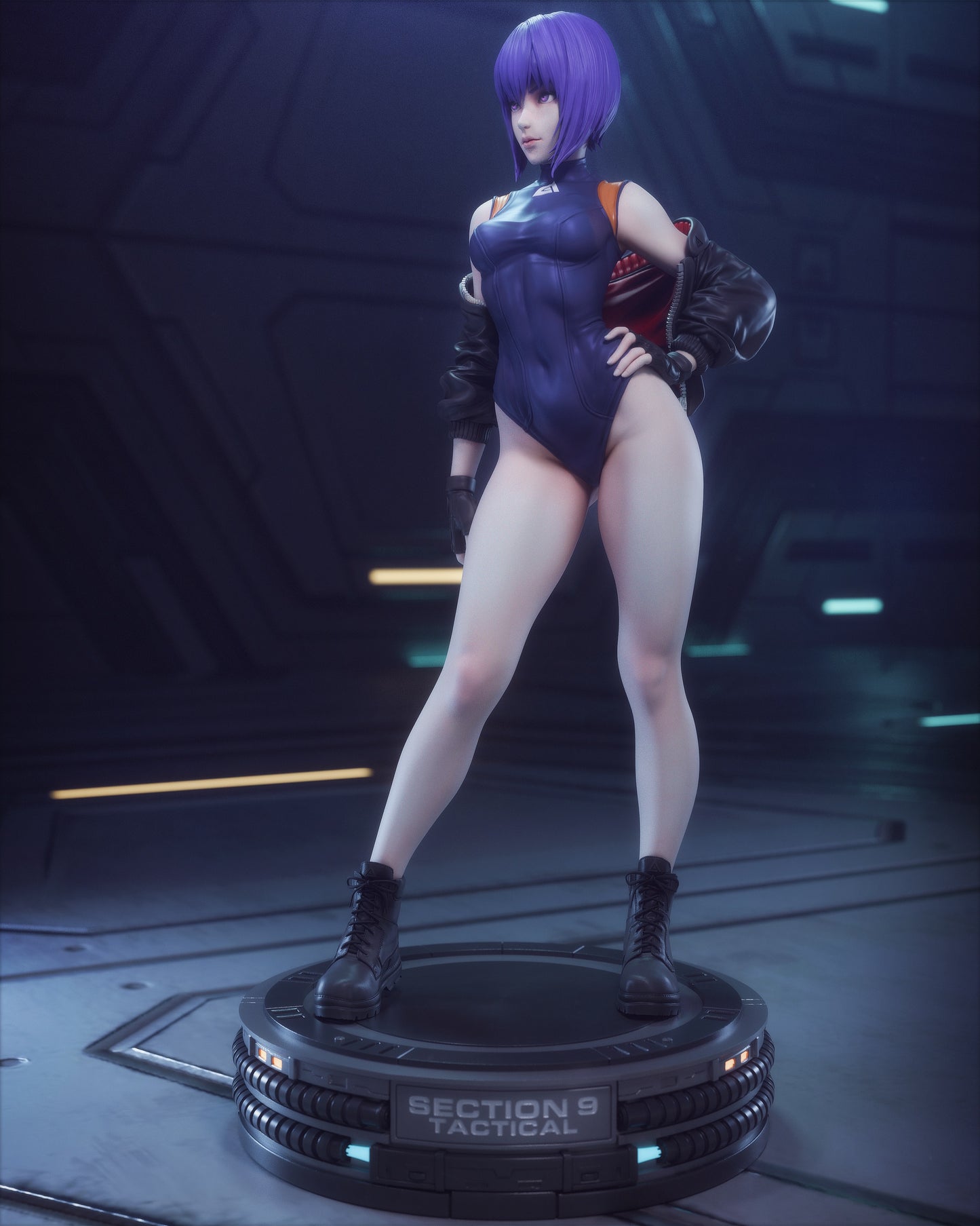 Motoko Kusanagi Statue 3D-Printed Kit