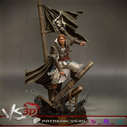 Edward Kenway Statue 3D-Printed Kit