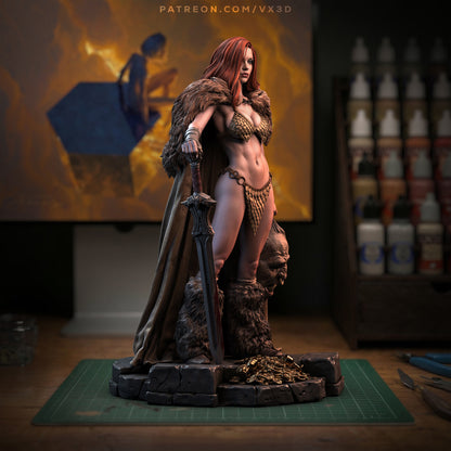 Red Sonja (Bargain Fulfilled) Statue 3D-Printed Kit