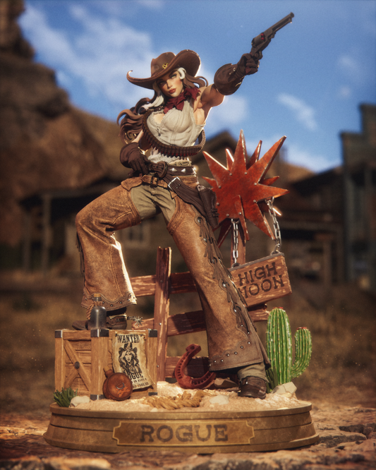 Cowgirl Rogue Statue 3D-Printed Kit