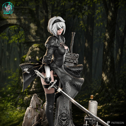 2B Statue 3D-Printed Kit