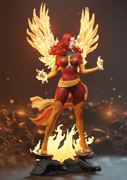Dark Phoenix Statue 3D-Printed Kit
