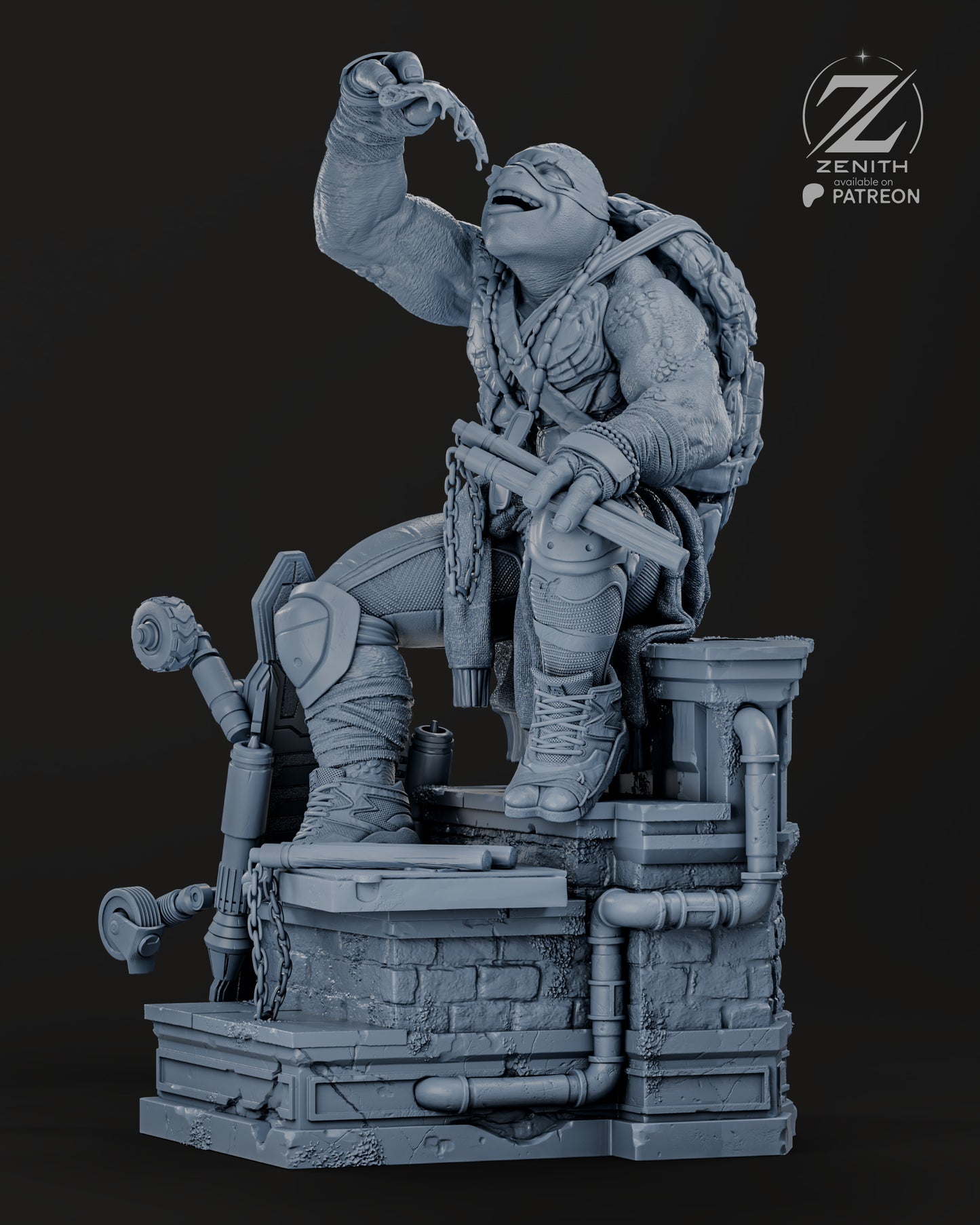 Michelangelo TMNT Statue 3D-Printed Kit