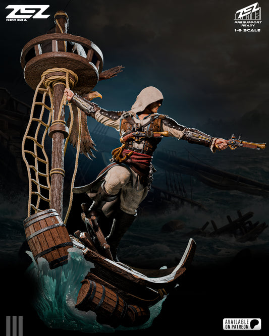 Edward Kenway Statue 3D-Printed Kit
