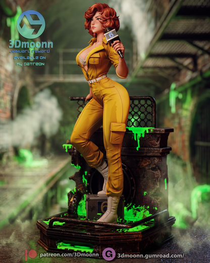 April O'Neil TMNT Statue 3D-Printed Kit
