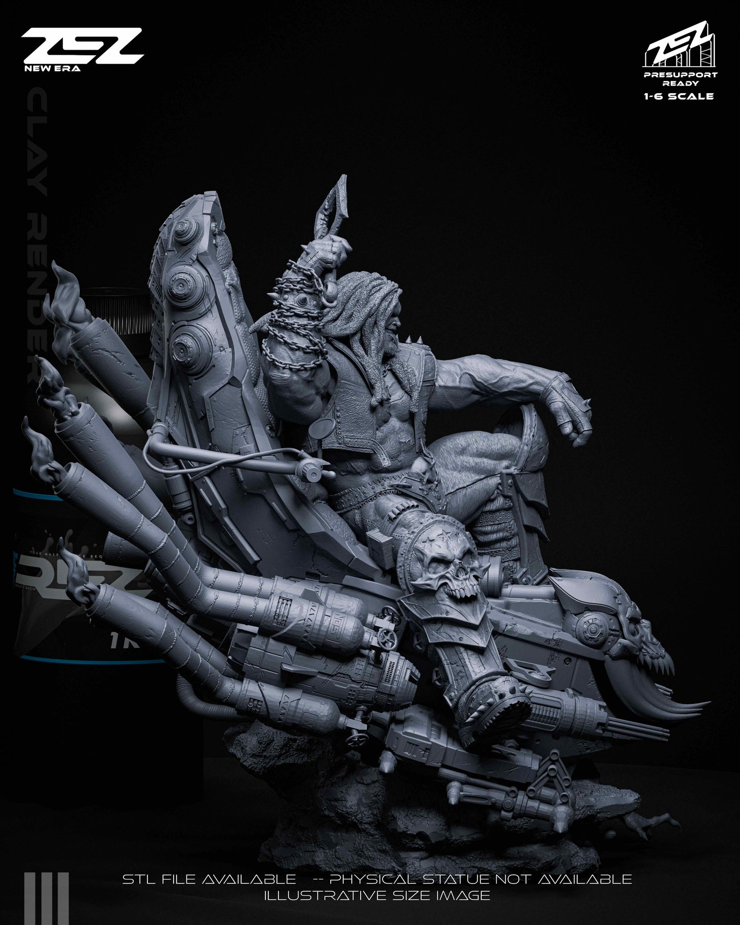 Lobo (Throne) Statue 3D-Printed Kit