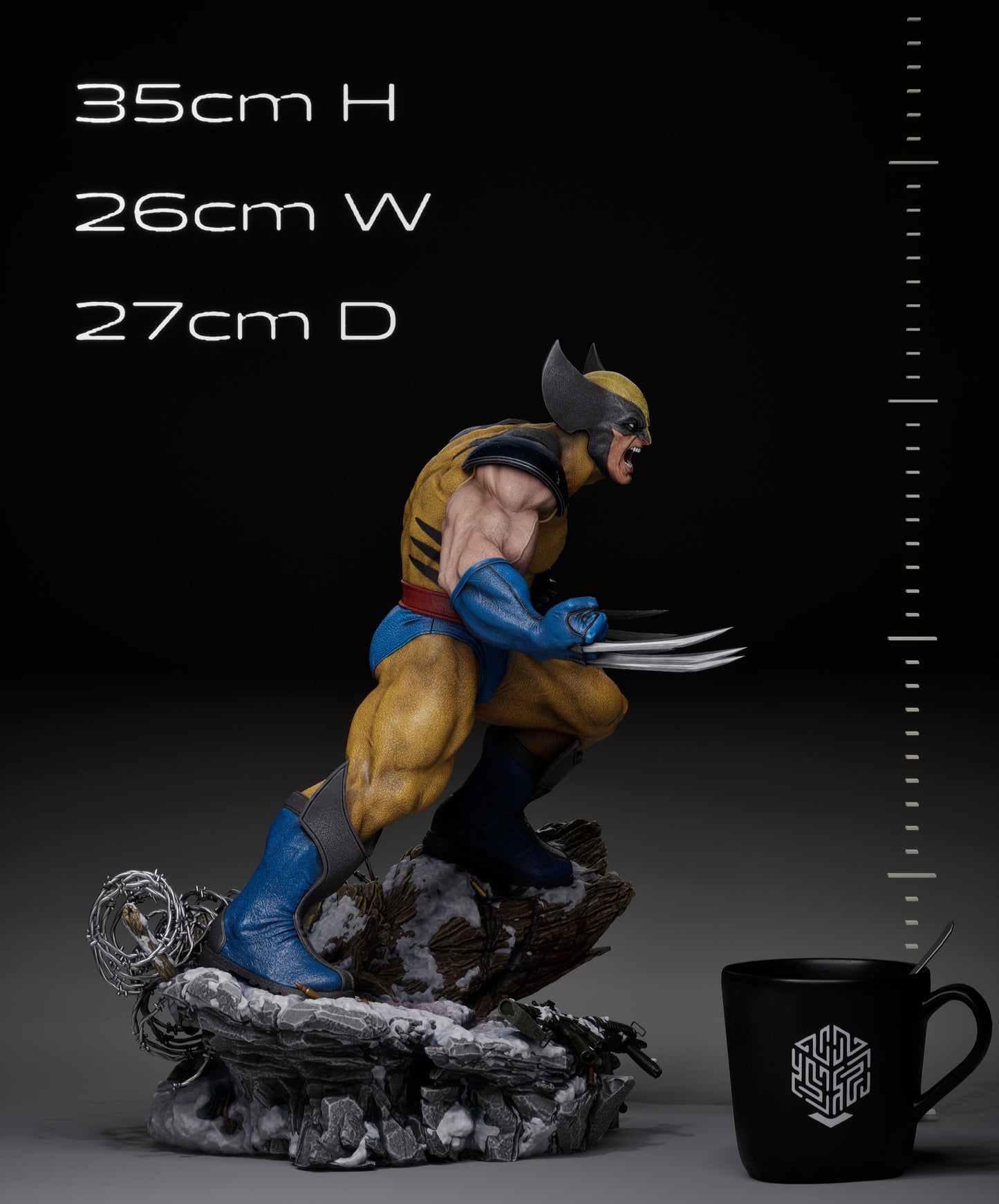 Wolverine Statue 3D-Printed Kit