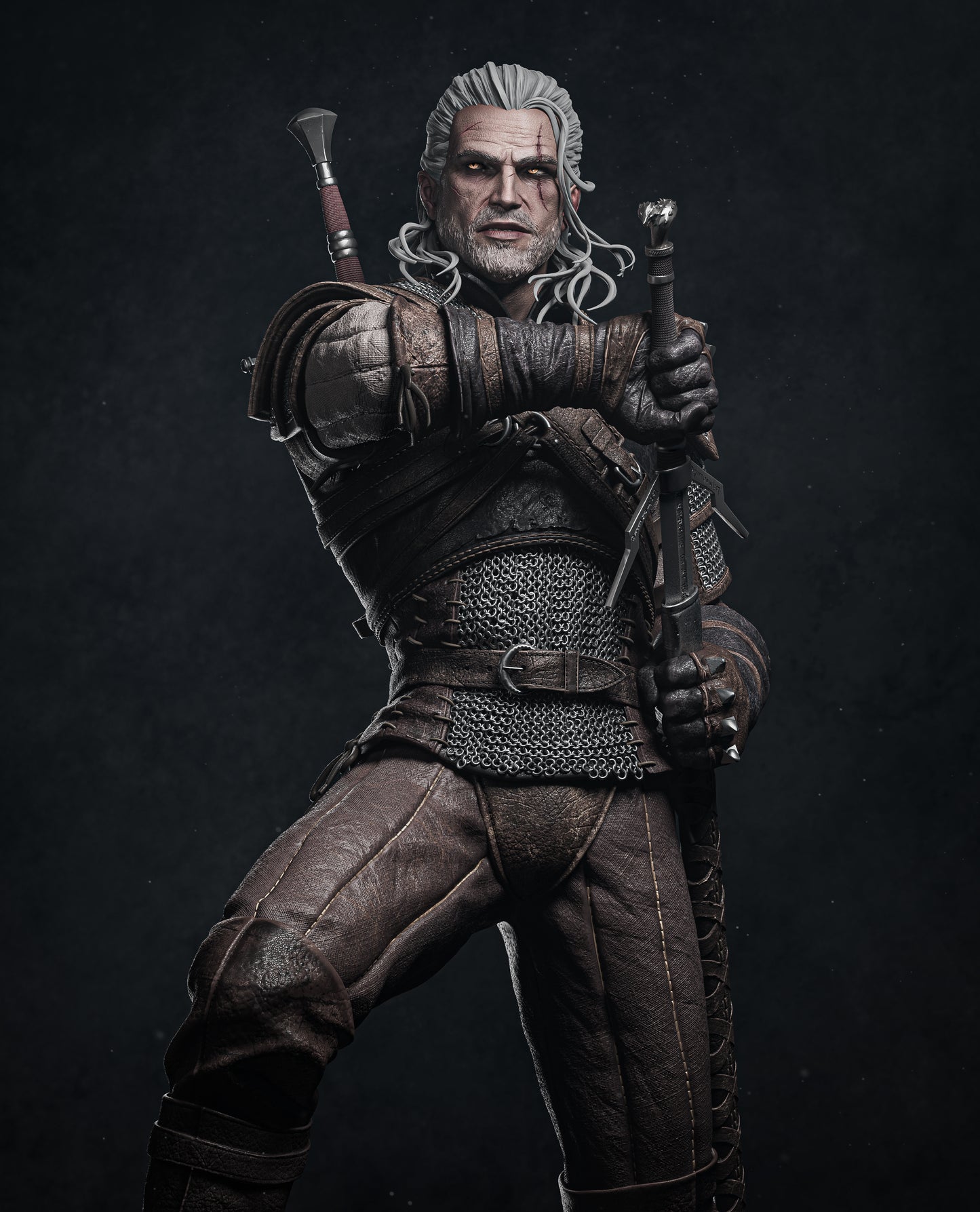 Geralt Statue 3D-Printed Kit