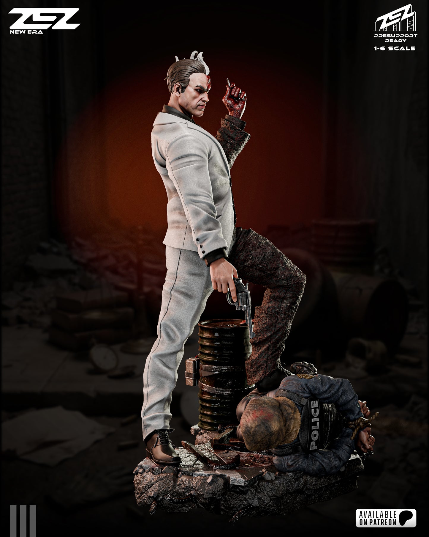 Two Face Statue 3D-Printed Kit