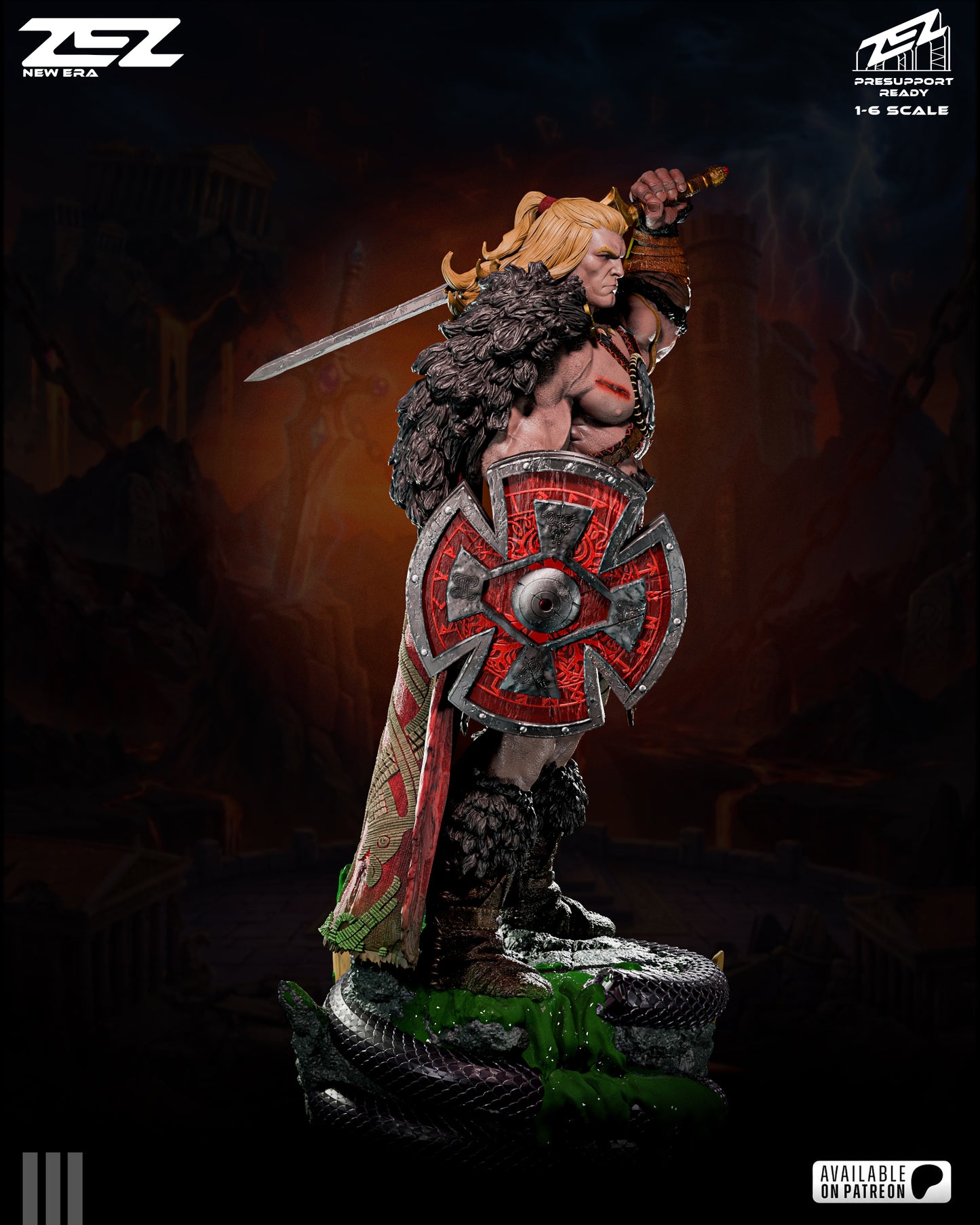 He-Man (Museum Pose) Statue 3D-Printed Kit