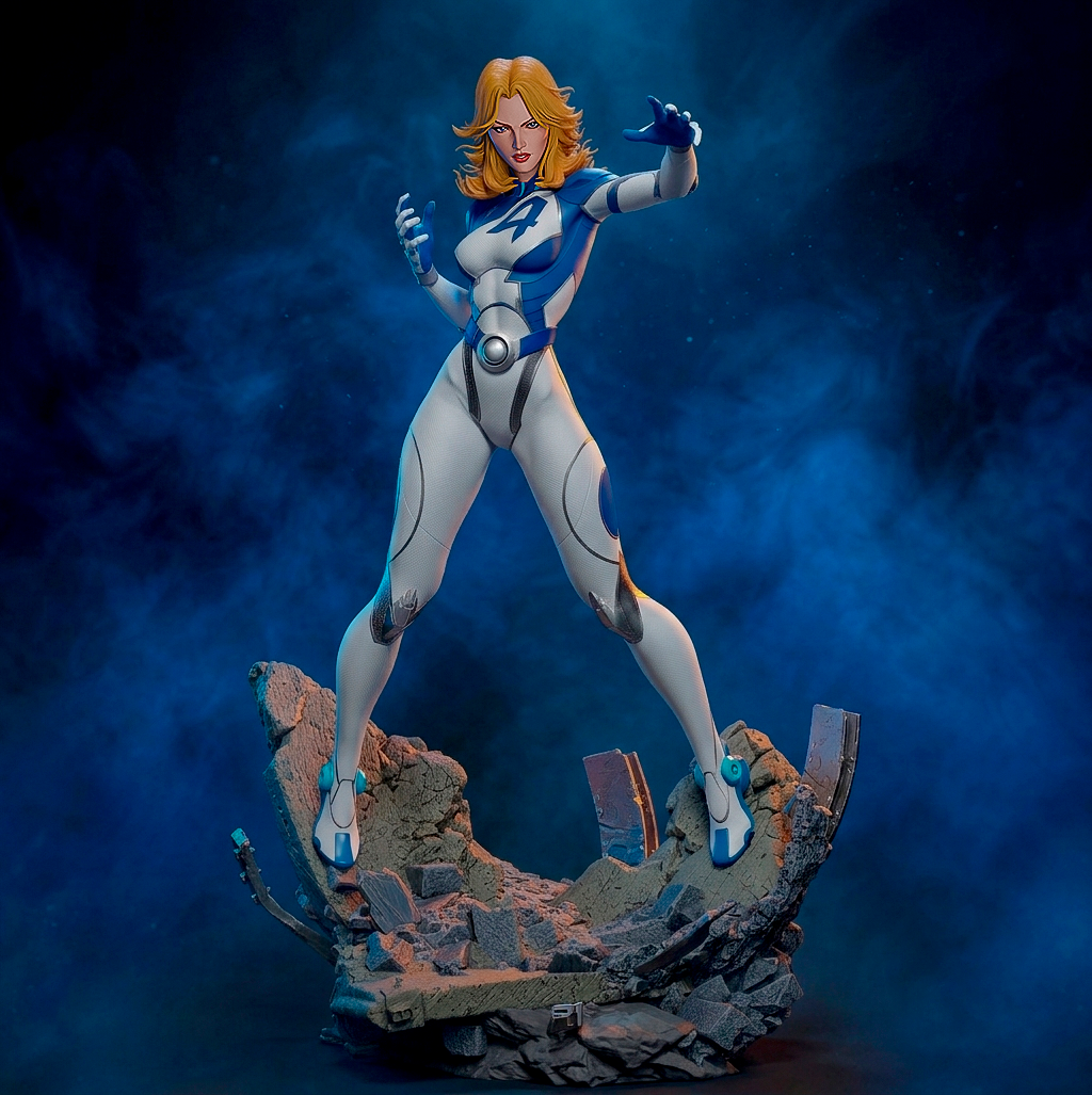 Invisible Woman Statue 3D-Printed Kit