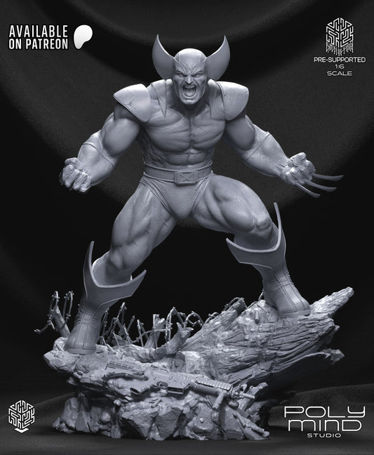 Wolverine Statue 3D-Printed Kit