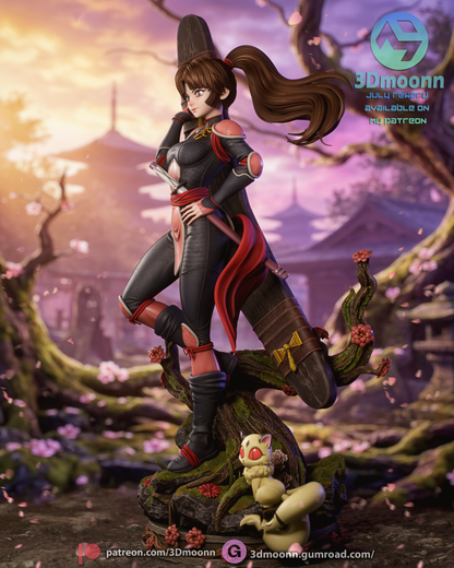 Sango Inuyasha Statue 3D-Printed Kit