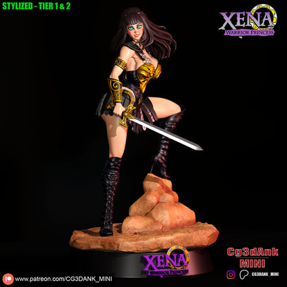 Xena - Warrior Parincess Statue 3D-Printed Kit