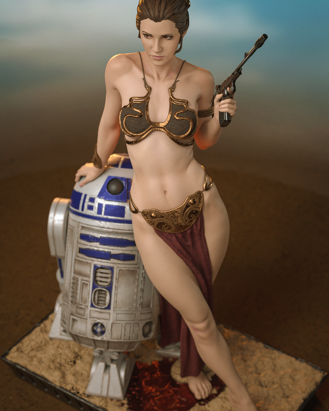 Princess Leia Statue 3D-Printed Kit