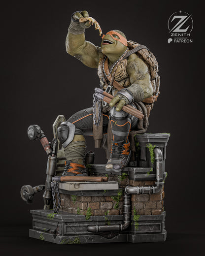Michelangelo TMNT Statue 3D-Printed Kit