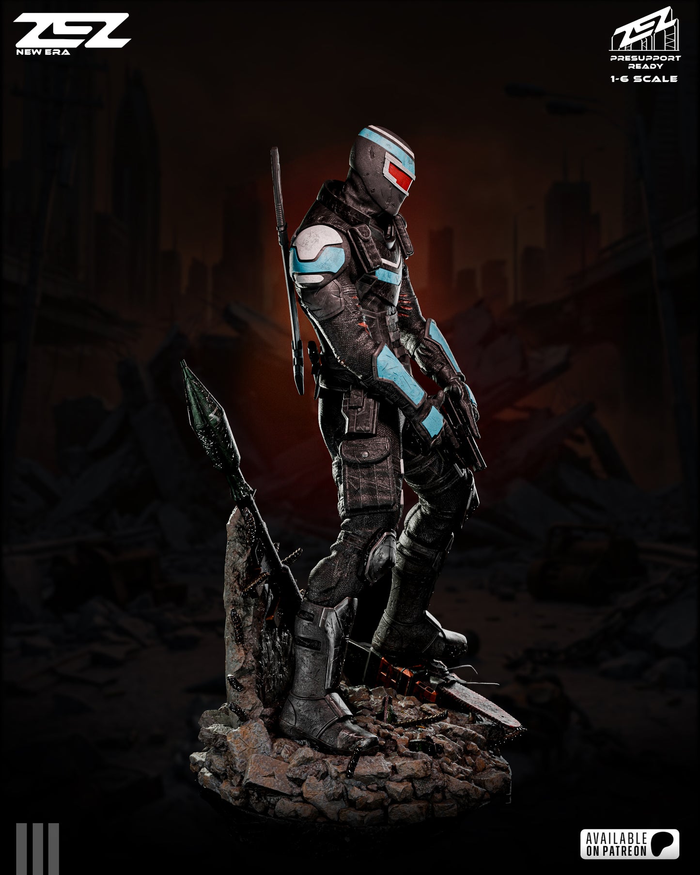 Vigilante Statue 3D-Printed Kit
