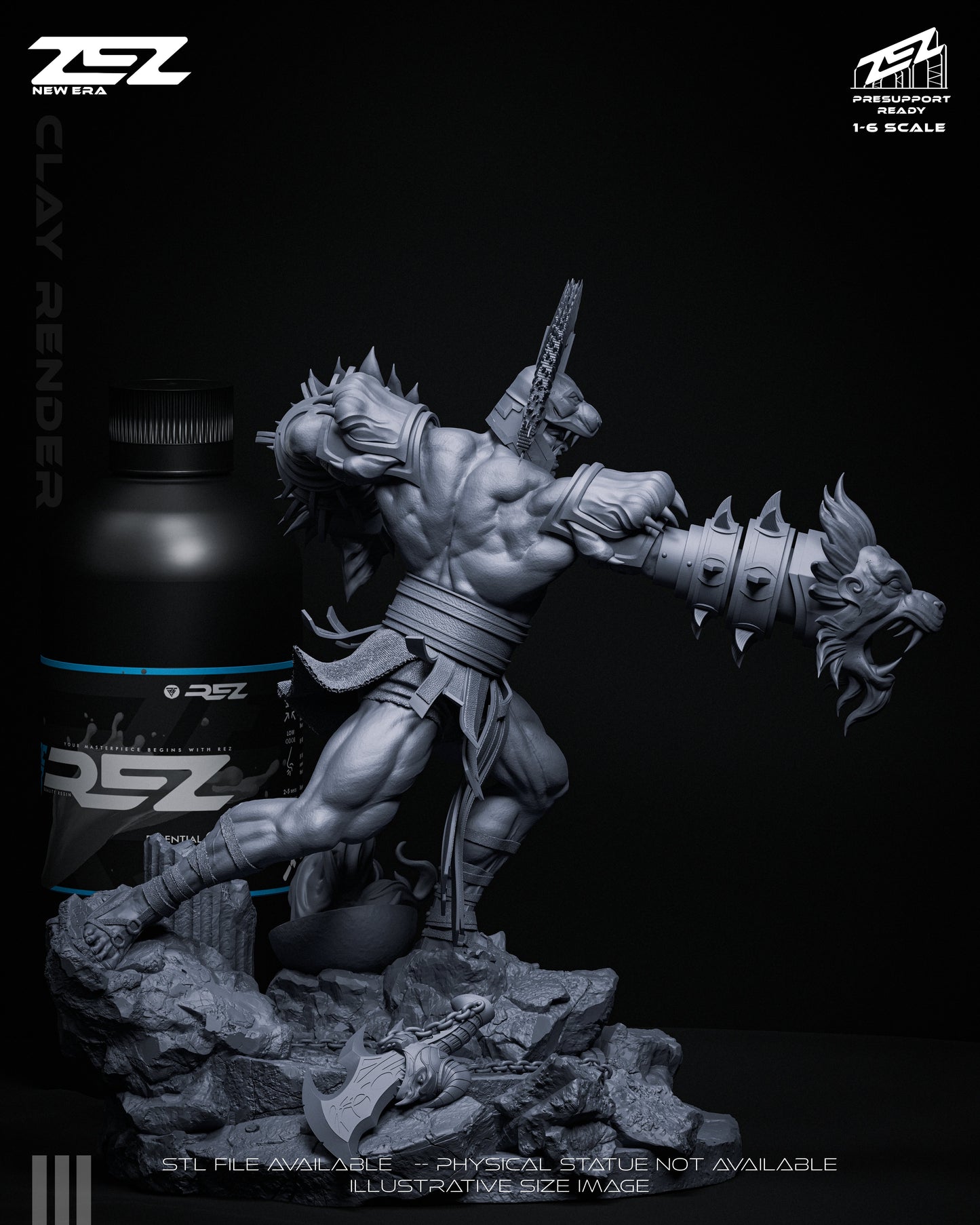 Hercules Statue 3D-Printed Kit