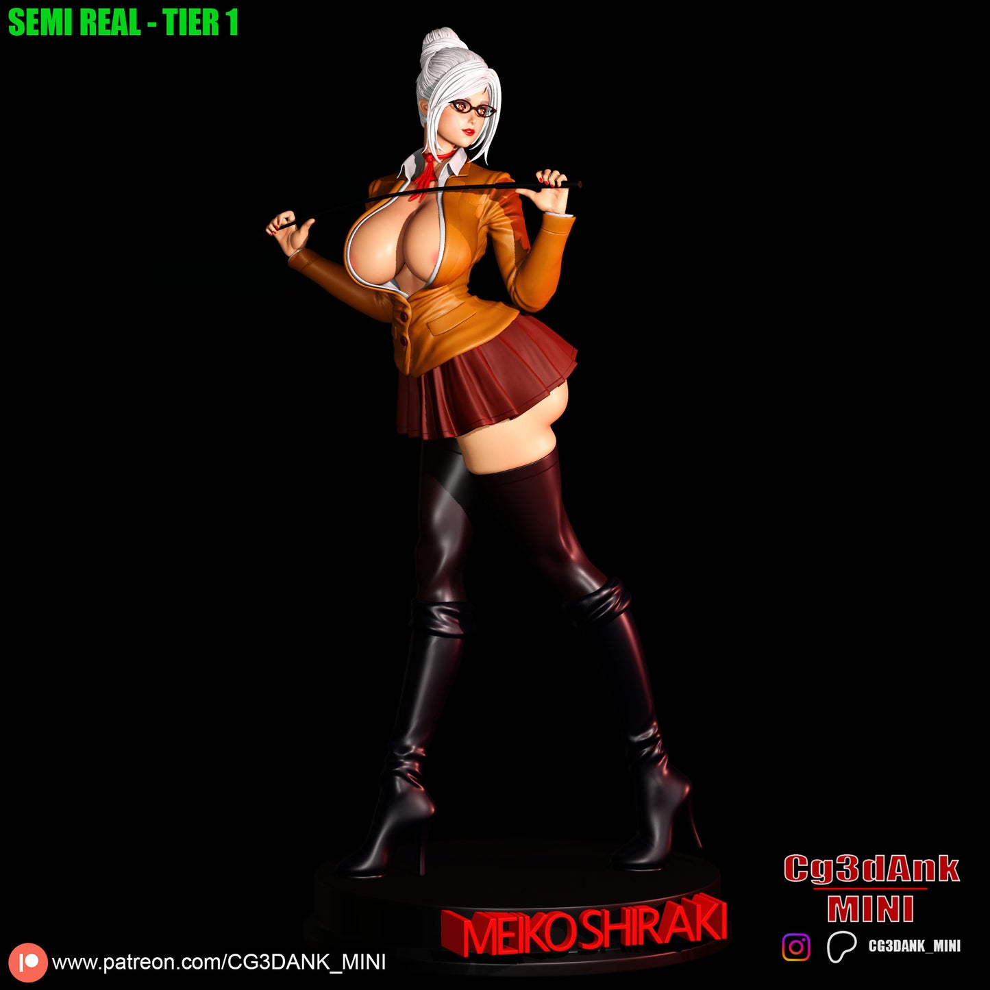 Meiko Shiraki Statue 3D-Printed Kit