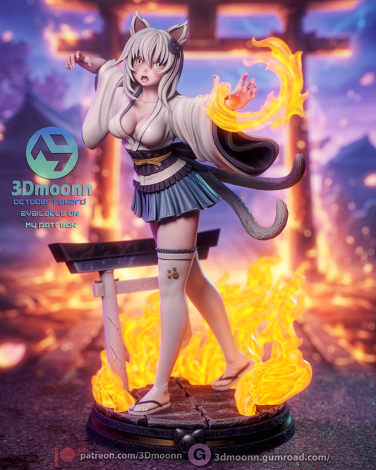 Koneko Toujou Statue 3D-Printed Kit