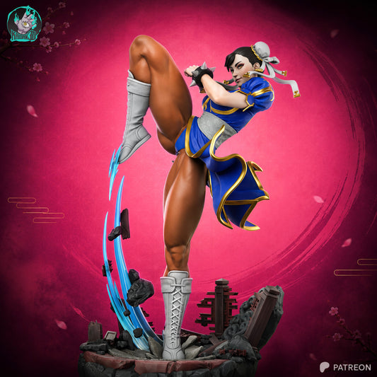 Chun-Li Statue 3D-Printed Kit