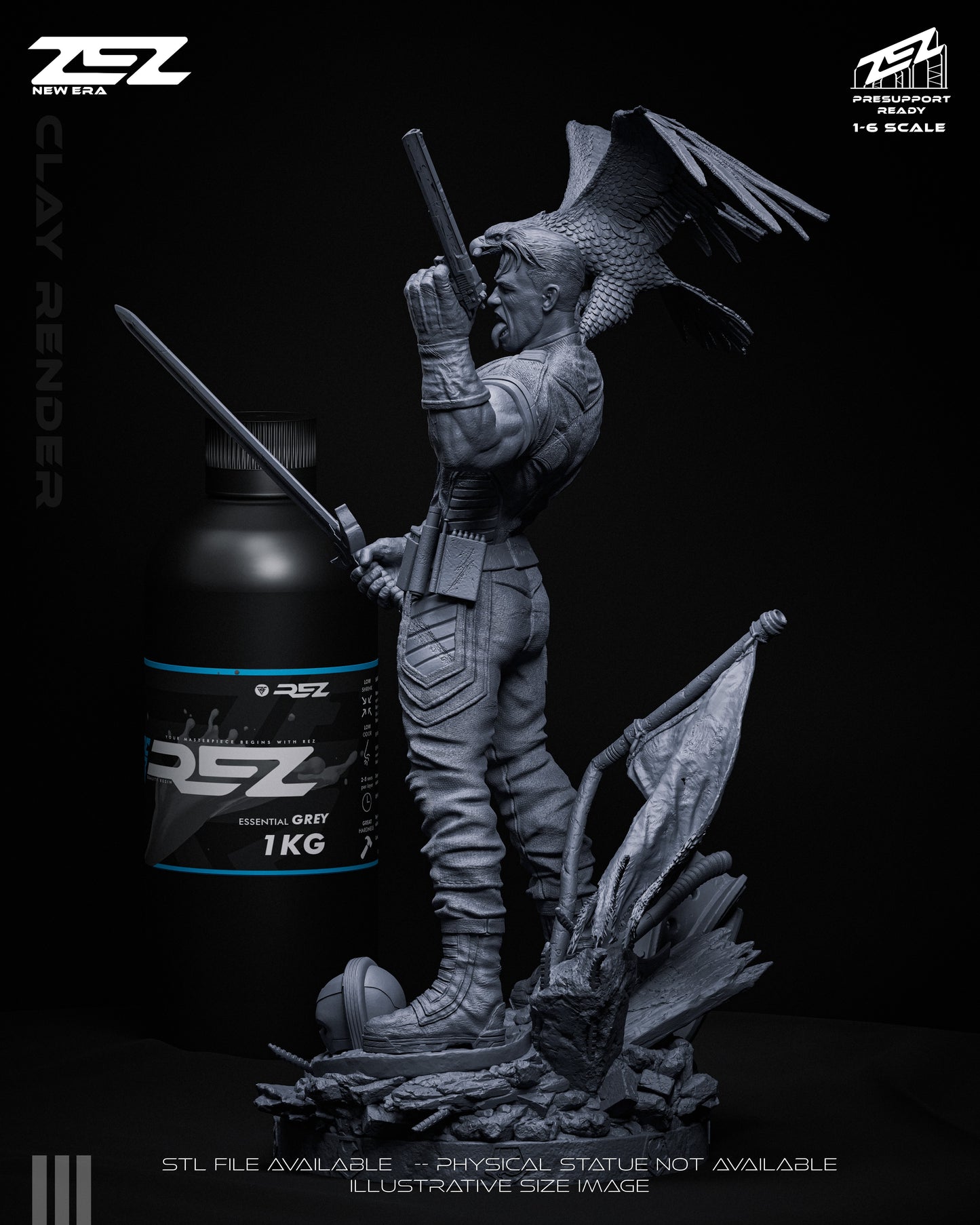 Peacemaker Statue 3D-Printed Kit