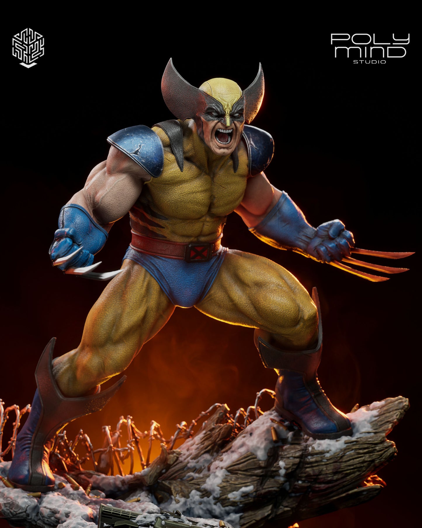 Wolverine Statue 3D-Printed Kit