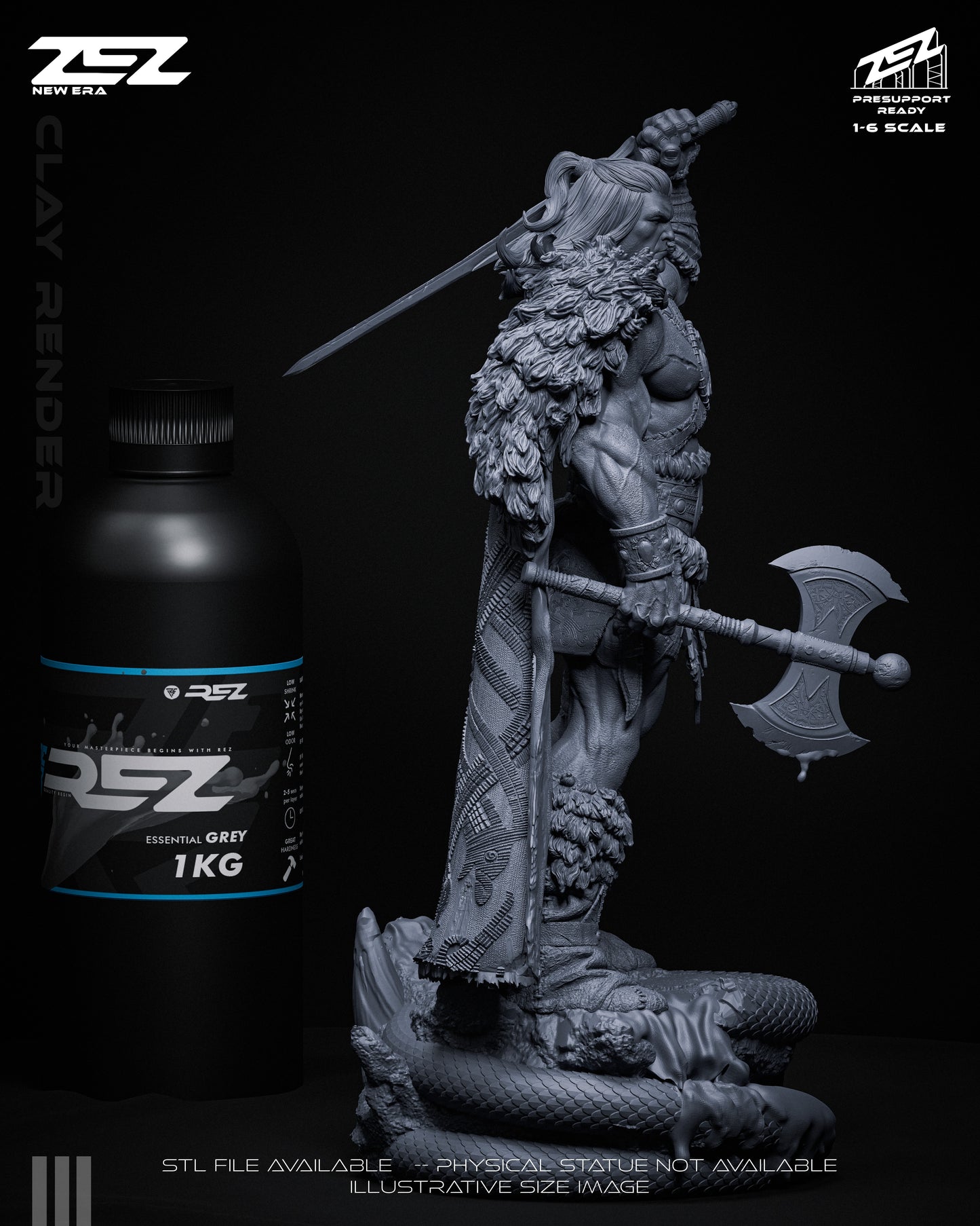 He-Man (Museum Pose) Statue 3D-Printed Kit