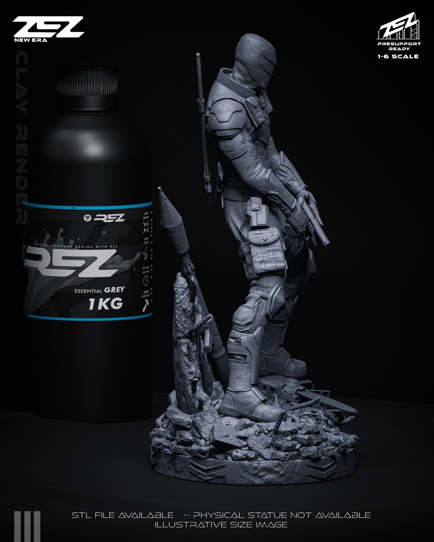 Vigilante Statue 3D-Printed Kit