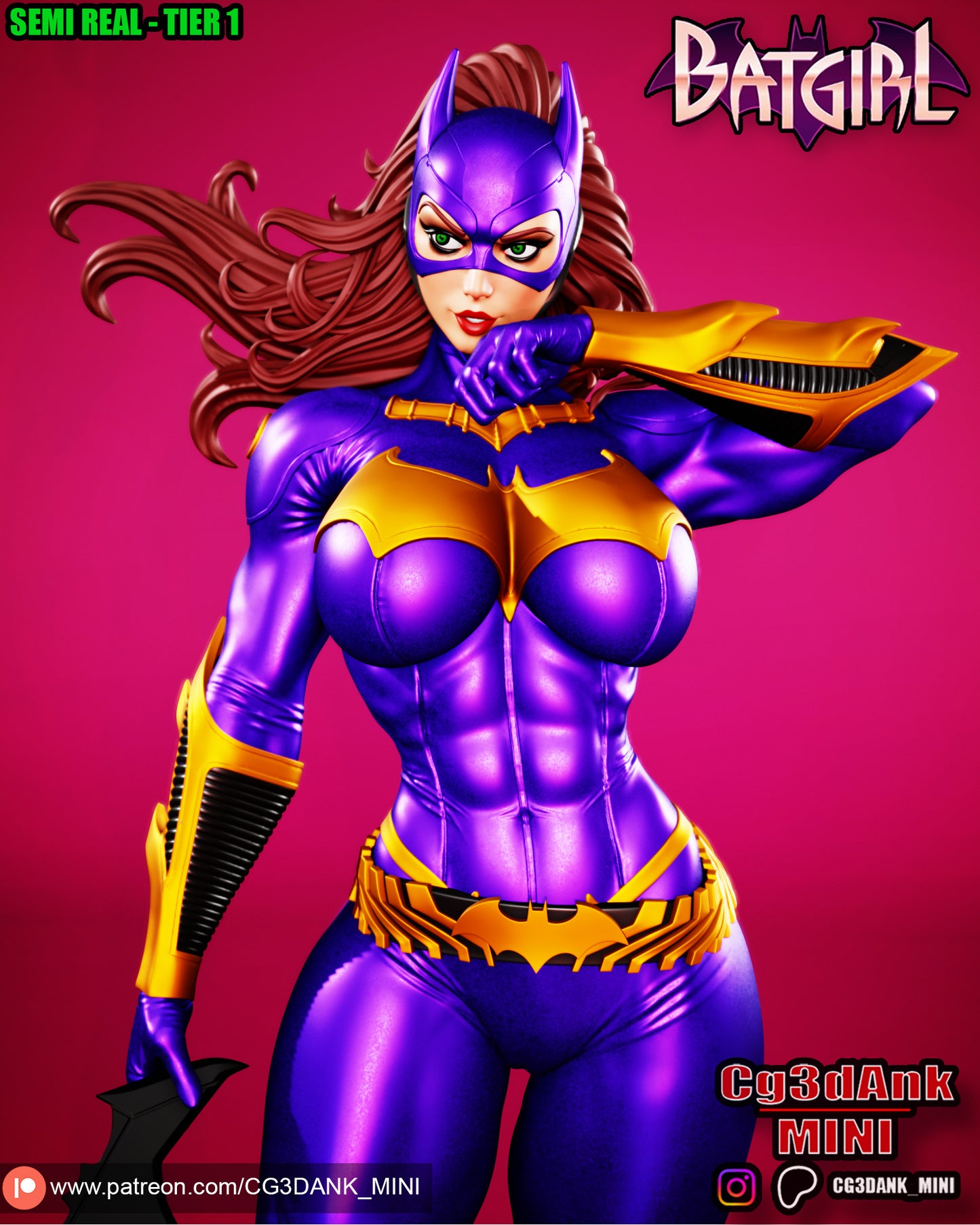 Batgirl Statue 3D-Printed Kit