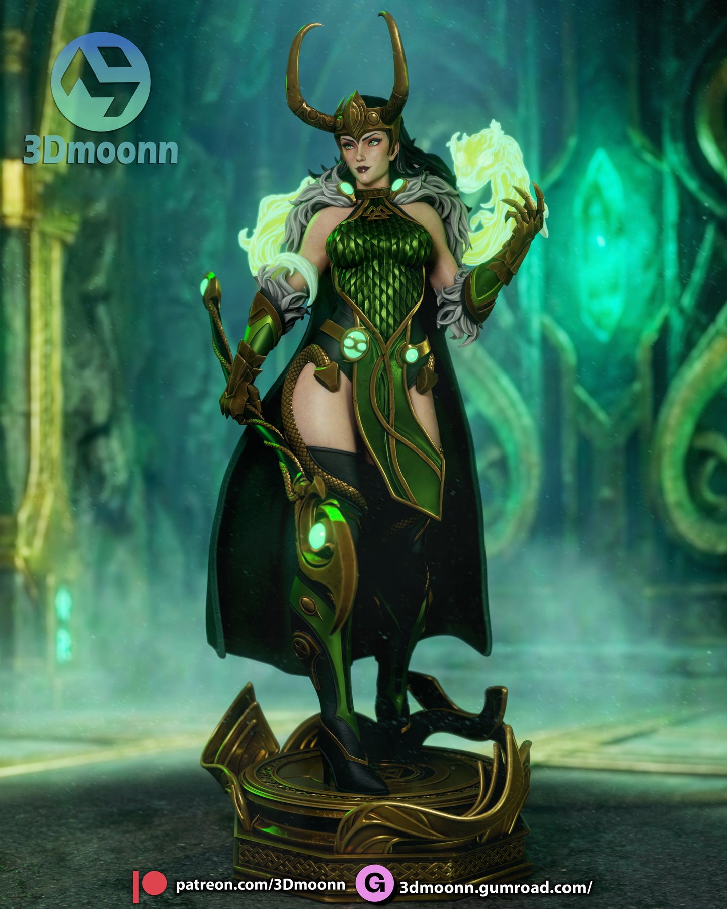 Lady Loki Statue 3D-Printed Kit