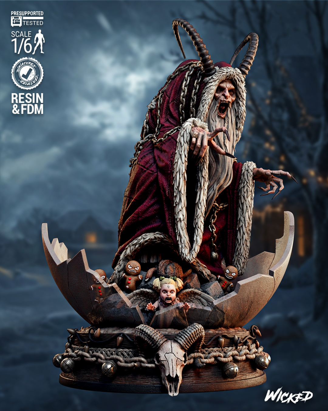 Krampus Statue 3D-Printed Kit