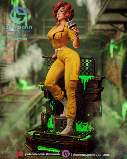 April O'Neil TMNT Statue 3D-Printed Kit