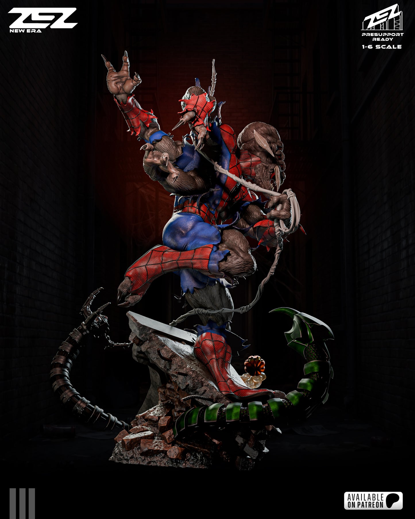 Man Spider Statue 3D-Printed Kit