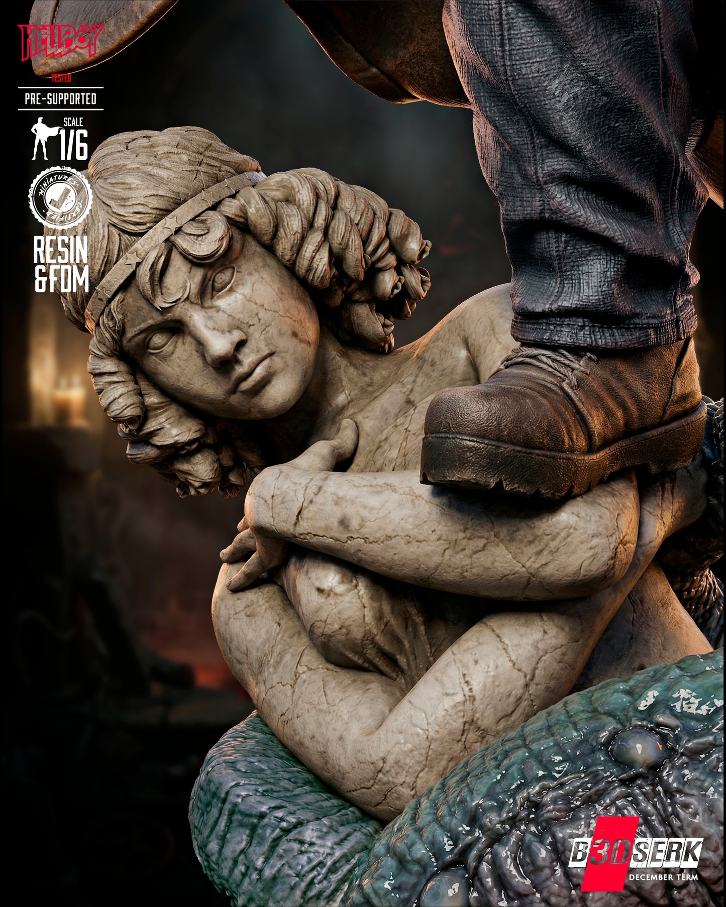 Hellboy Statue 3D-Printed Kit