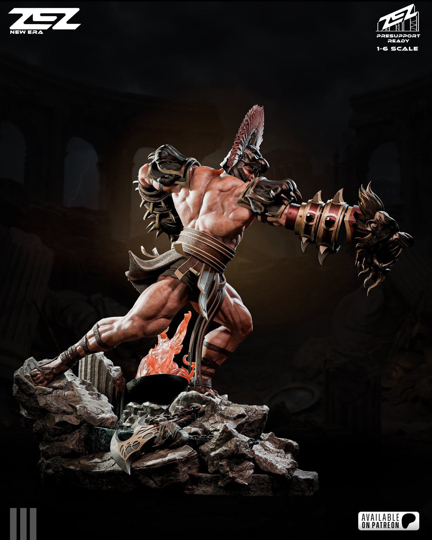 Hercules Statue 3D-Printed Kit
