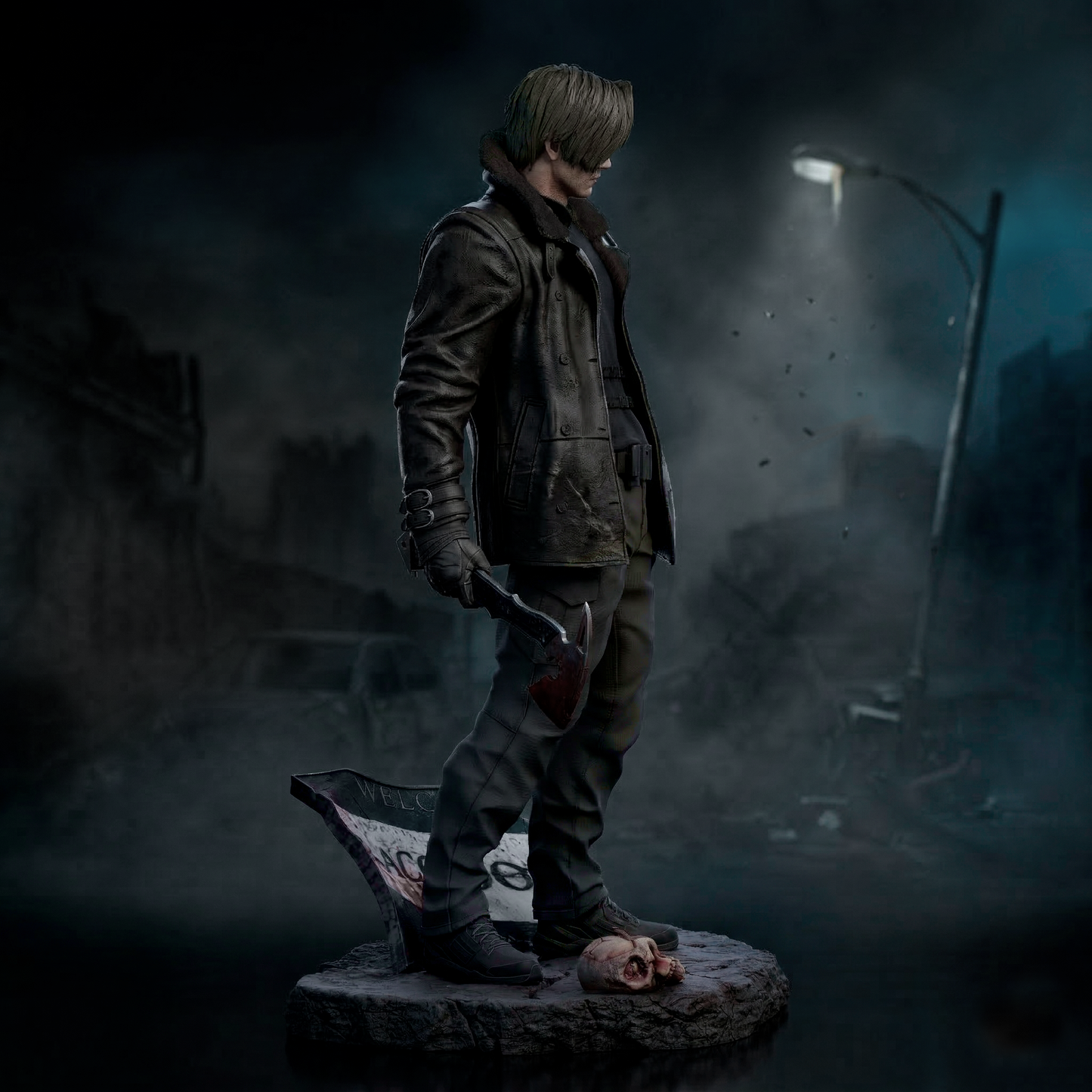 Leon S Kennedy Statue 3D-Printed Kit