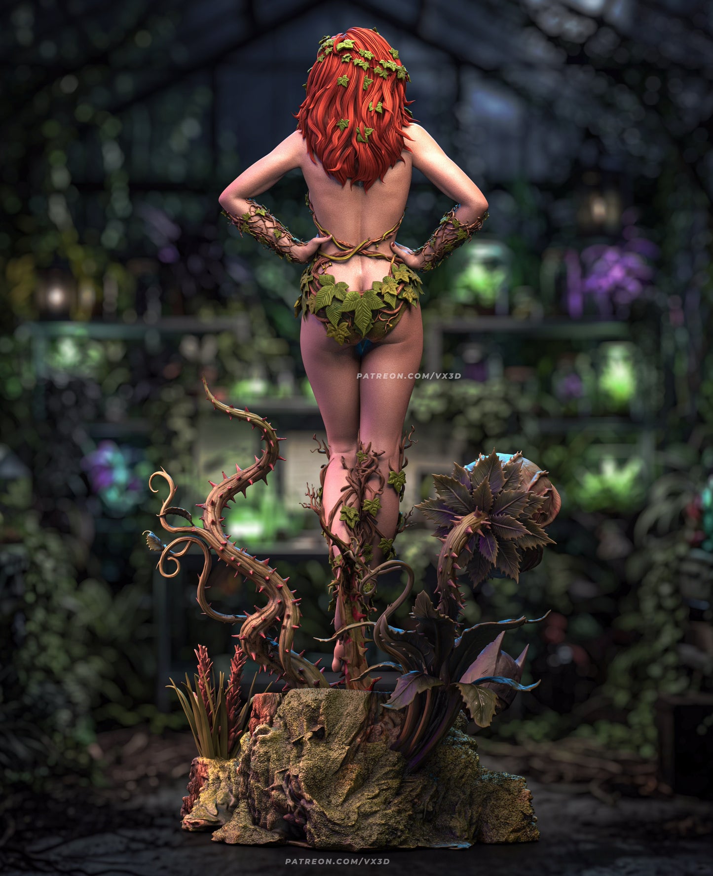Poison Ivy Statue 3D-Printed Kit