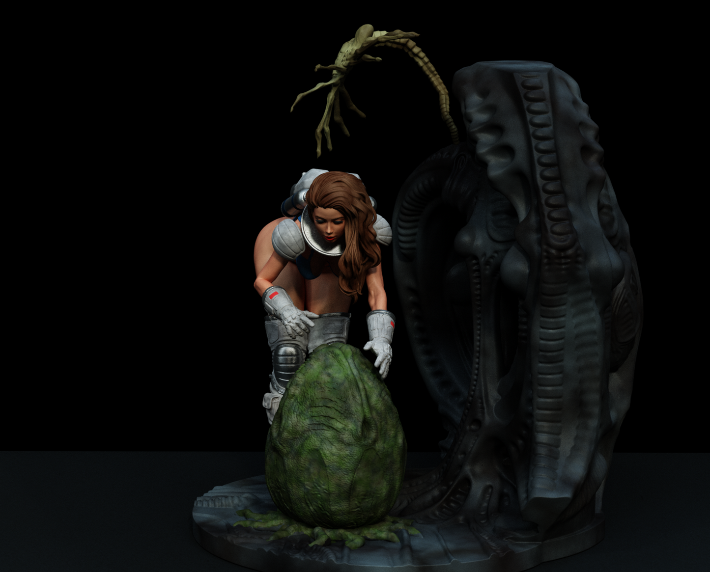Alien Pinup Statue 3D-Printed Kit
