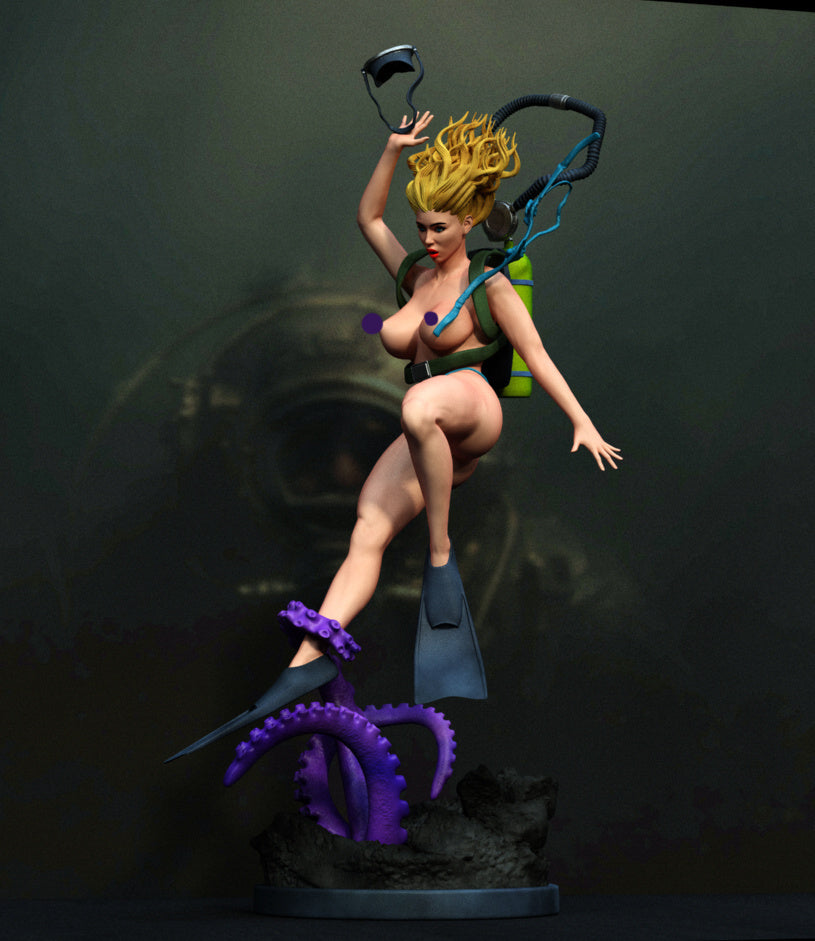 Dive Girl Statue 3D-Printed Kit