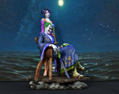 Clown & Geisha Statue