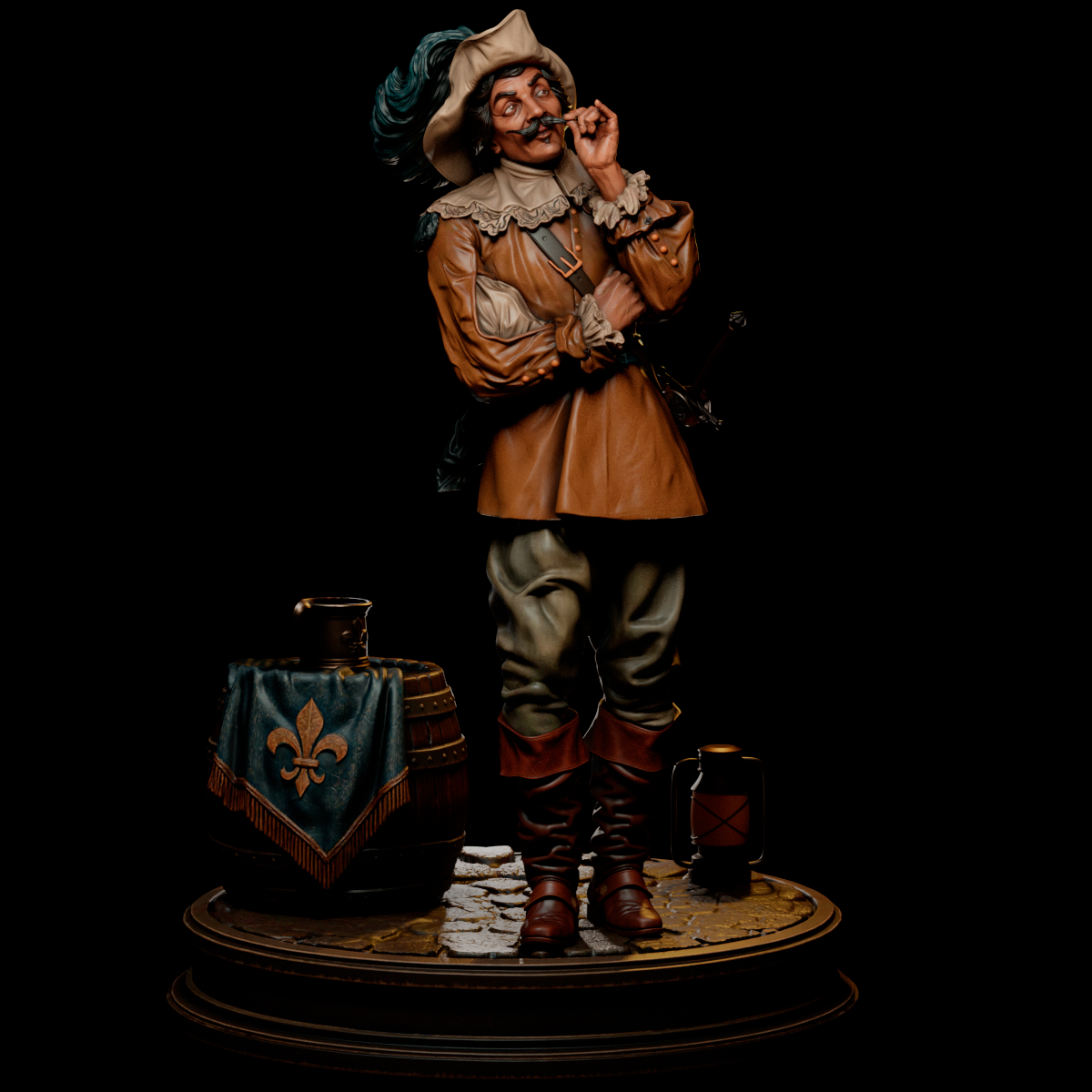 Musketeer Statue 3D-Printed Kit