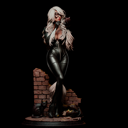Black Cat Statue 3D-Printed Kit
