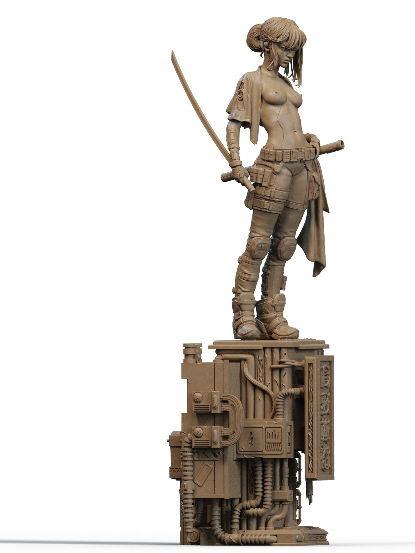 Cyber Samurai Statue 3D-Printed Kit
