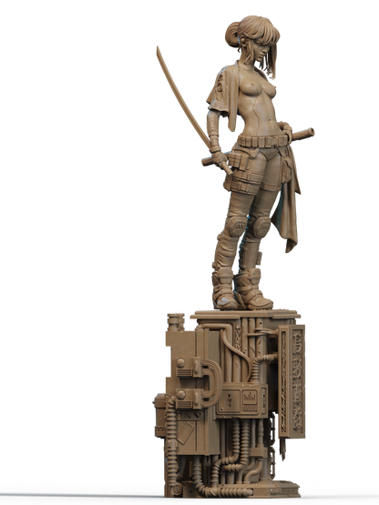 Cyber Samurai Statue 3D-Printed Kit